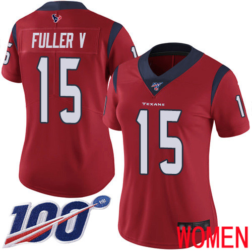 Houston Texans Limited Red Women Will Fuller V Alternate Jersey NFL Football #15 100th Season Vapor Untouchable->houston texans->NFL Jersey